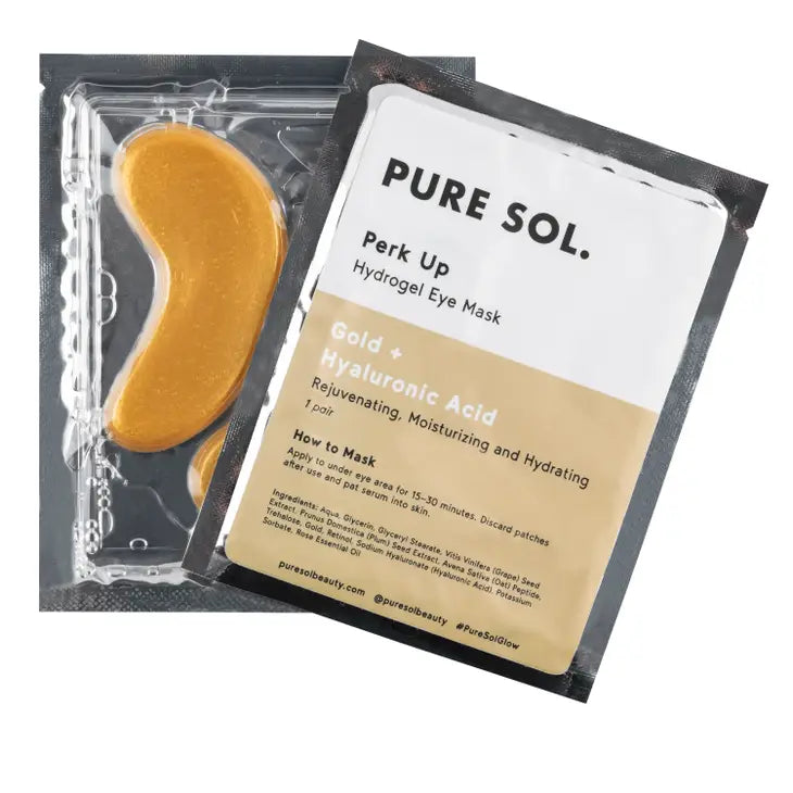 PURE SOL. Beauty Perk Up Gold Eye Mask - 6 Single Packs