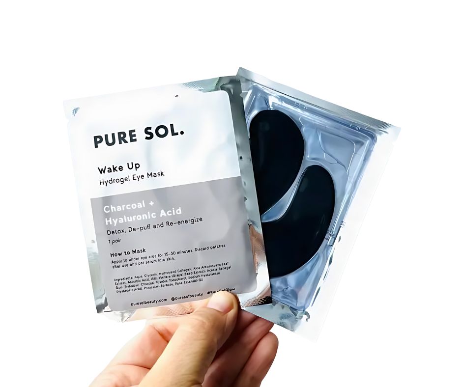 PURE SOL. Beauty Wake Up Charcoal Eye Mask - 6 Single Packs