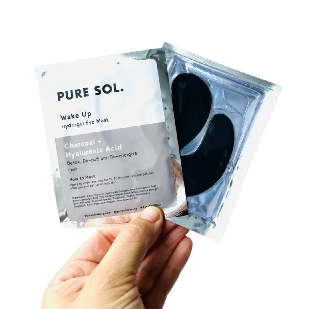 PURE SOL. Beauty Wake Up Charcoal Eye Mask - 6 Single Packs – PURESOL BEAUTY