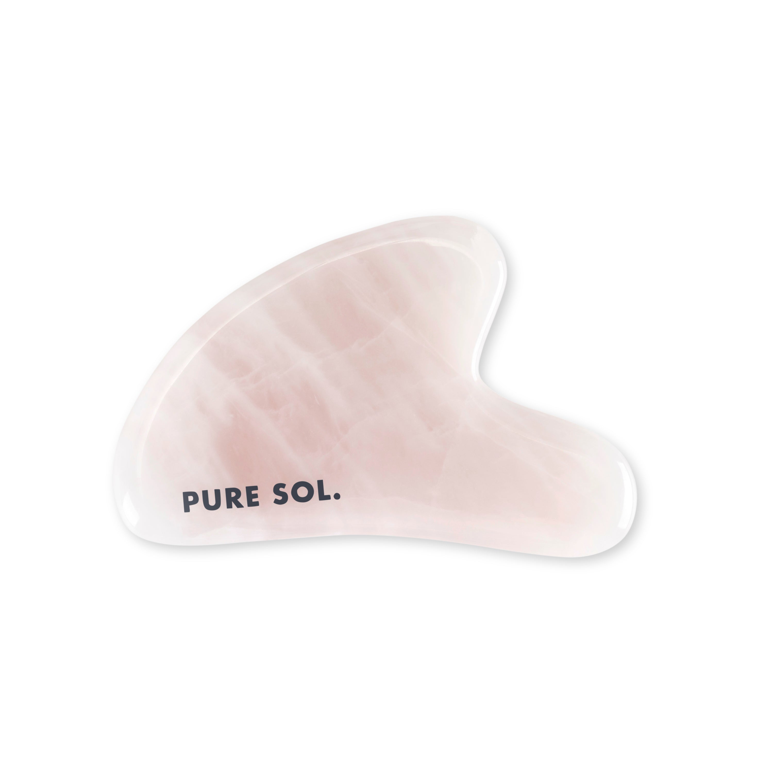 PURE SOL. Beauty  Rose Quartz Heart Gua Sha