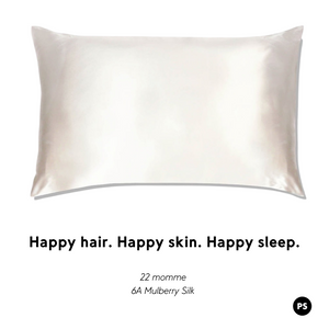 Pure Sol. Mulberry Silk Pillowcase 22 momme Ivory Standard / Queen Size