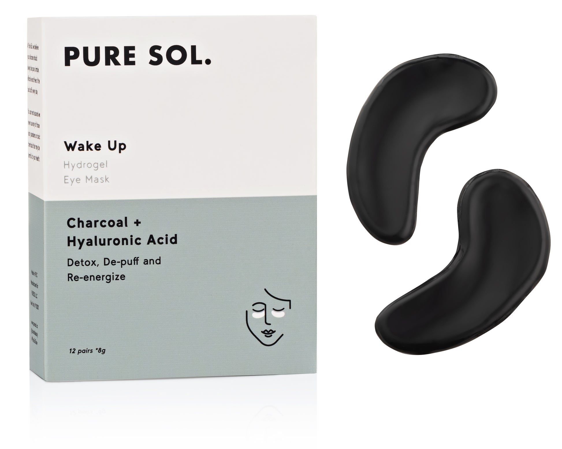 Collagen Wake Up Hydrogel Eye Mask Charcoal perfect for holiday gift