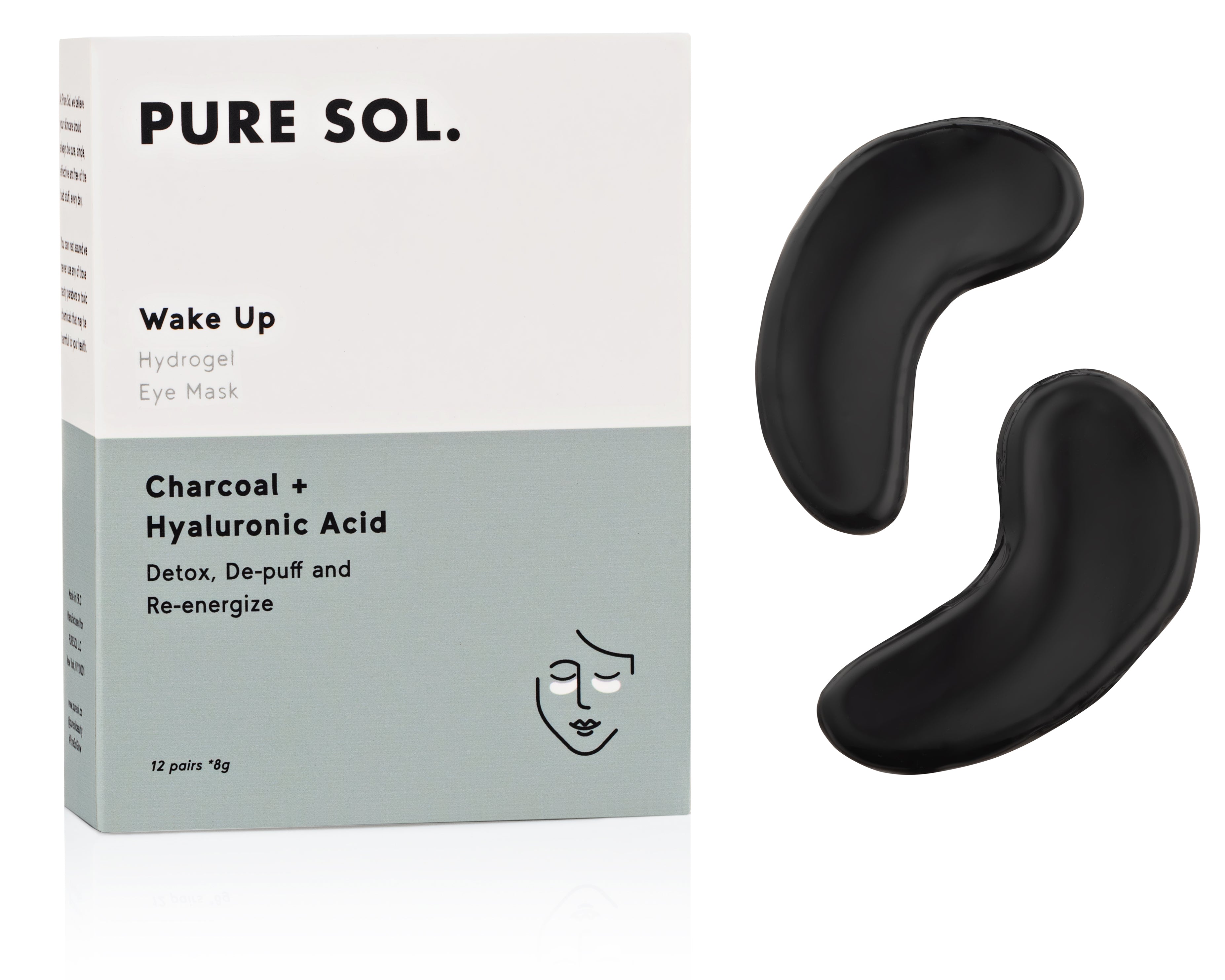 Collagen Wake Up Hydrogel Eye Mask Charcoal perfect for holiday gift