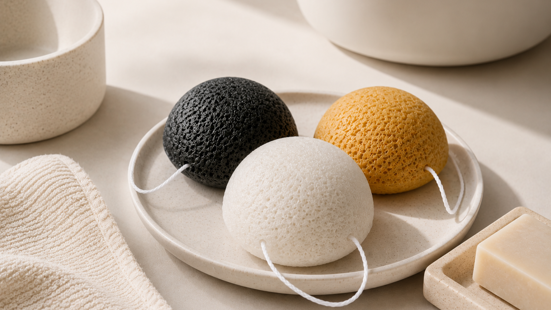 Konjac Sponge Benefits: Why This  Gentle Exfoliating Tool Deserves a Spot  in Your Routine