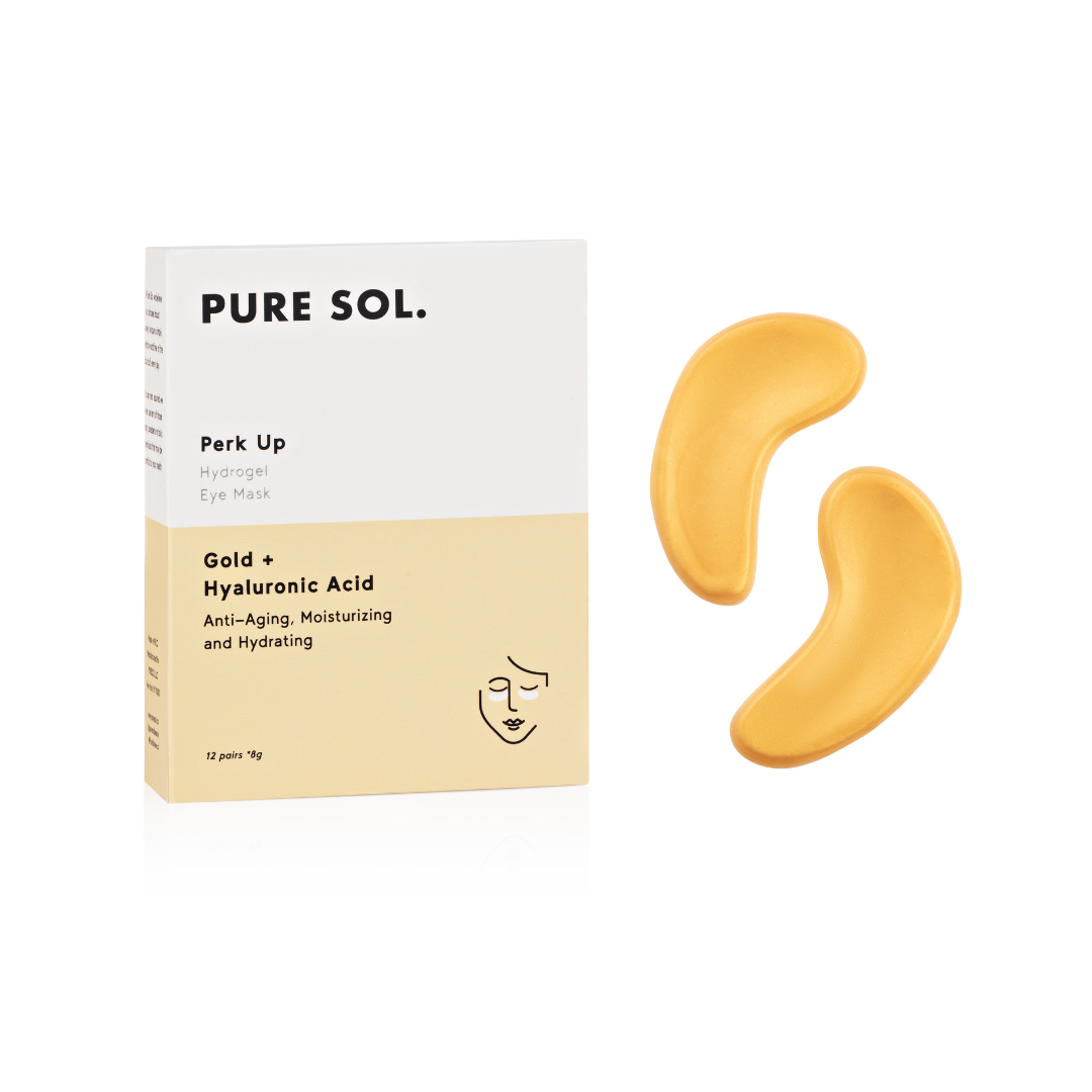 PURE SOL. Beauty Perk Up Gold + Collagen Hydrogel Eye Mask