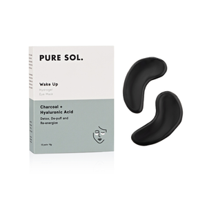 PURE SOL. Beauty  Wake Up Hydrogel Eye Mask Charcoal  + Hyaluronic Acid