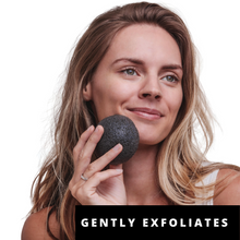 Load image into Gallery viewer, natural Charcoal Konjac Face Sponge 