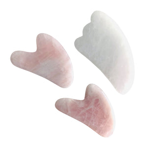 Rose Quartz Heart Gua Sha