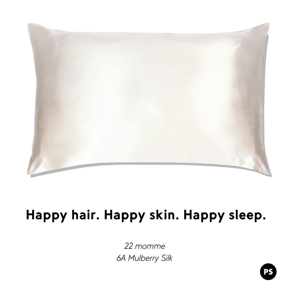 Pure Sol. Mulberry Silk Pillowcase 22 momme Ivory Standard / Queen Size