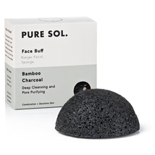 Load image into Gallery viewer, Pure Sol. Charcoal Konjac Face Sponge 